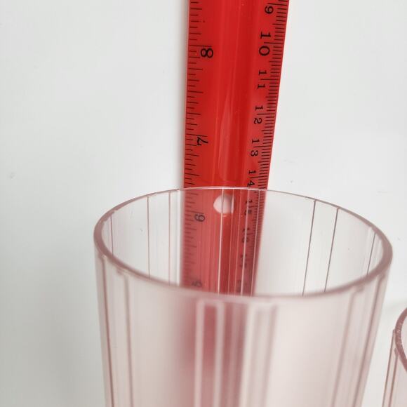 Hearth & Hand with Magnolia Set of 4 Plastic Pink Wine Goblets & 1 Tumbler NWT - Picture 9 of 11